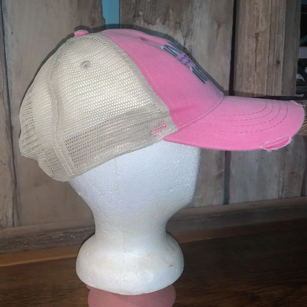 Adams Women's Upscale Fashion Headwear Mesh Snapback Hat Pink Tanned & Tipsy Cap